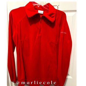 Red Fleece Columbia Shell Jacket